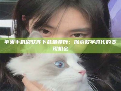 京山苹果手机刷软件下载量赚钱：探索数字时代的变现机会
